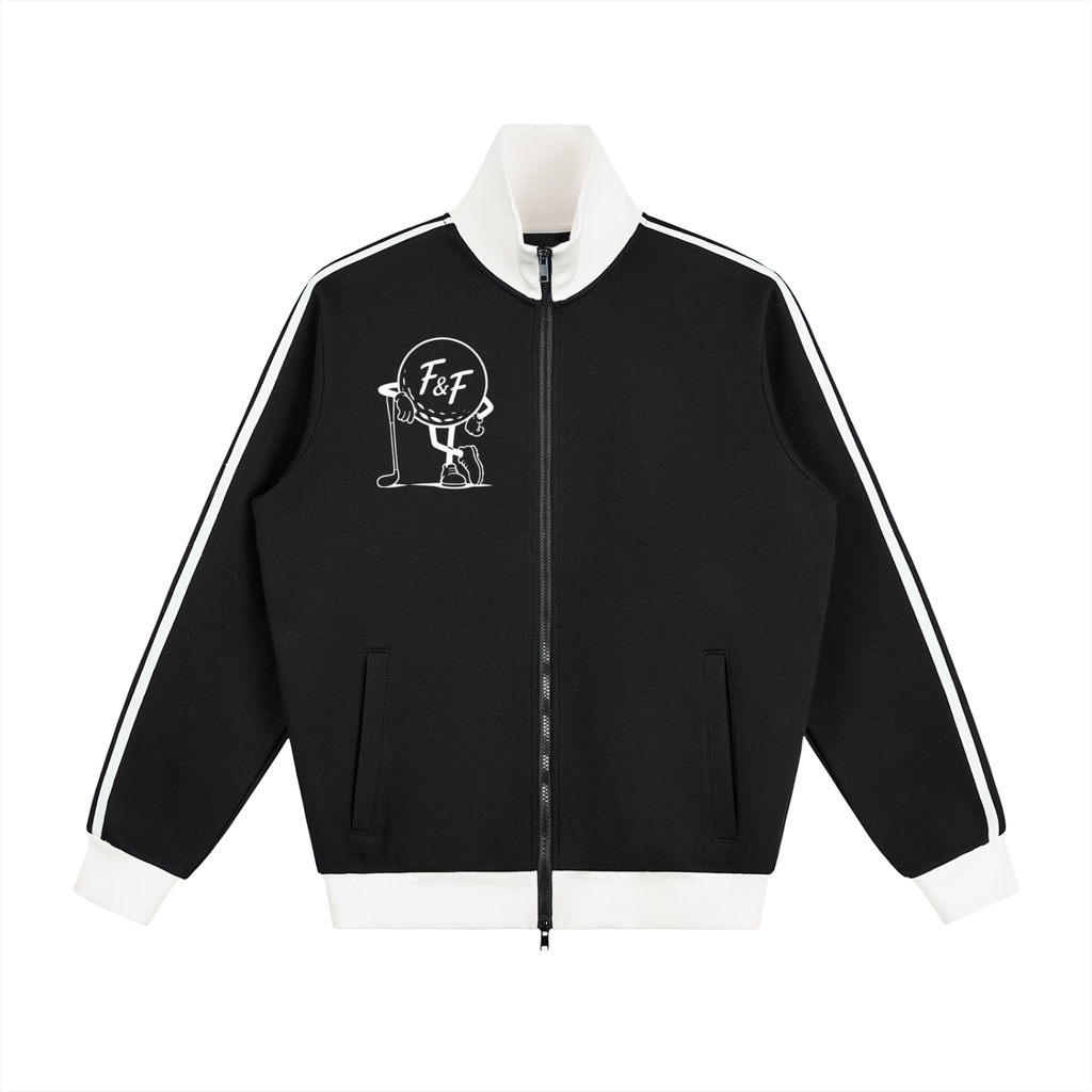 F&F Contrast Striped Fleece Jacket